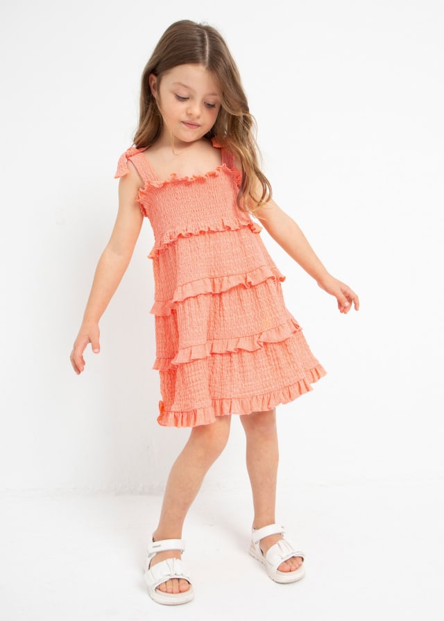 Mayoral Girls Smock Stitch Dress 3934