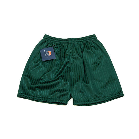 Bottle Green Shadow Stripe Shorts DL11